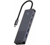 Rapoo - adaptador multipuerto 6 en 1 de lan gigabit, hdmi y usb-a a us