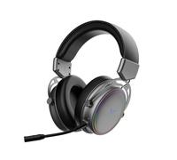 Rapoo Auriculares inalámbricos VH800 para Videojuegos, micrófono Flexible con Silencio, Almohadillas de Piel sintética, batería de 46 Horas, Auriculares Bluetooth y PC de 2,4 GHz, Mac, Xbox One, PS4,