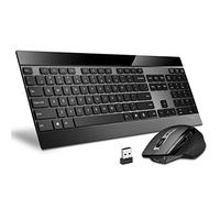 RAPOO Combo de teclado inalámbrico y mouse láser, multidispositivo (Bluetooth 4.0+3.0+2.4G), juego de teclado y mouse, teclado de computadora ultrafino, diseño compacto para Windows/Android/Mac OS