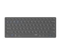 Rapoo E9600M Teclado inalámbrico inalámbrico Diseño Plano de Aluminio Batería Recargable ecológica Diseño alemán QWERTZ PC & Mac - Gris Oscuro