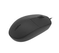 Rapoo - Ratón óptico con Cable, ambidiestro con Sensor de Alta resolución de 1600 dpi, 3 Botones, incluida una Rueda de Desplazamiento 2D Antideslizante, N200, en Negro