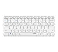 Rapoo I Teclado inalámbrico multimodo Recargable (Teclado Ordenador, Bluetooth y conexión de 2,4 GHz, conectividad para Varios Dispositivos y diseño Fino, E9600M) Gris