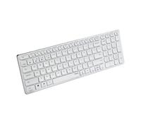 Rapoo - Teclado QWERTY Portugués multimodo, con Bluetooth y conexión de 2.4 GHz, conectividad para Varios Dispositivos y diseño Ultrafino, E9700M, en Blanco