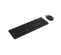 Rapoo I Teclado y Ratón con Cable (QUERTY Español NX1500, Cable USB, 1000 PPP, Windows XP/Vista/7/8/10/11 y macOS) Negro