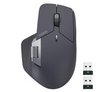 Rapoo MT760 PRO Ratón inalámbrico, NearLink + Bluetooth 5.0 multidispositivo, 12K DPI, 2K Polling, Ergo para trabajo y juegos, 11 botones programables, memoria integrada, clics silenciosos, USB-C, 120