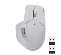 Rapoo MT760 - Ratón inalámbrico multidispositivo, Bluetooth 5.0/3.0 y conexión tri-modo de 2.4 GHz, hasta 4 dispositivos, 11 botones programables, 4K DPI, diseño ergonómico, 90 días de duración de la