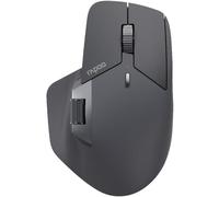 Rapoo MT760M Wireless Mouse Silent - Ratón inalámbrico USB 2.4G y Bluetooth, hasta 4000 dpi, Clic silencioso, multidispositivo, Rueda de Desplazamiento Pulgar, batería, para PC, Mac, Color Gris y