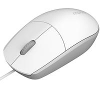 Rapoo N100 - Ratón con Cable, Sensor ergonómico de 1600 PPP, para Zurdos y diestros, PC y Mac, Color Blanco