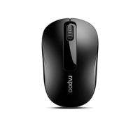 Rapoo - Ratón inalámbrico, con conexión conexión de 2.4 GHz, ambidiestro con bateria de hasta 12 Meses de duración y Sensor de 1000 dpi, M10+, en Negro