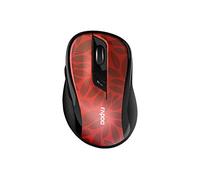 Rapoo - Ratón inalámbrico multimodo, con Bluetooth y conexión de 2,4 GHz, con sensores dpi Ajustables y 12 Meses de duración de la batería, M500, en Rojo Oscuro