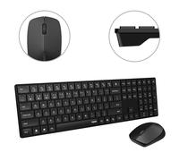 Rapoo Ratón inalámbrico + Teclado (ratón de Ordenador, ratón, Teclado, Bluetooth inalámbrico, 1300 PPP, Receptor USB) Negro