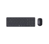 Rapoo set de escritorio inalámbrico multimodo ultraplano "9310M" Rapoo, negro, QWERTZ DE, 2,4 GHz, Bluetooth 4.0, Bluetooth 5.0, Receptor Nano-USB y compartimento de almacenamiento, Alcance de hasta 1