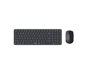 Rapoo set de escritorio inalámbrico multimodo ultraplano "9310M" Rapoo, negro, QWERTZ DE, 2,4 GHz, Bluetooth 4.0, Bluetooth 5.0, Receptor Nano-USB y compartimento de almacenamiento, Alcance de hasta 1