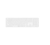 Rapoo - Teclado inalámbrico E9810M QWERTZ Bluetooth para PC Mac, teclado de ordenador de tamaño completo en aluminio Base Wireless Keyboard Multi Devices ordenador recargable, color blanco