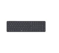 Rapoo Teclado inalámbrico E9810M QWERTZ Bluetooth Teclado inalámbrico para PC Mac Teclado de ordenador tamaño completo de base de aluminio Wireless Keyboard Multi Devices Ordenador Recargable Gris