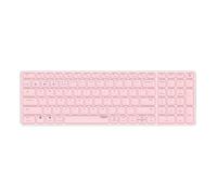 Rapoo - Teclado inalámbrico multimodo, Teclado QWERTY Portugués, con Bluetooth y conexión de 2.4 GHz, conectividad para Varios Dispositivos y diseño Ultrafino, E9700M, en Rosa