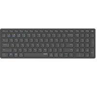 Rapoo - Teclado inalámbricos, Teclado QWERTY Portugués, multimodo, con Bluetooth y conexión de 2.4 GHz, conectividad para Varios Dispositivos y diseño Ultrafino, E9700M, en Gris Oscuro