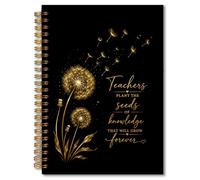 RAPOSU Black and Gold Teacher Appreciation Gifts Notebook 5.5x8.3