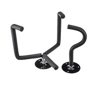 Rapoyo Soporte de pared para guitarra, acústico, eléctrico, clásico, ukelele, banjo y mandolina, soporte de pared, pared de listones, soporte horizontal para guitarra, estante para bajo, negro, hierro
