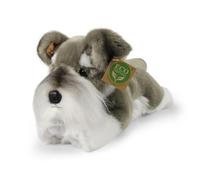 Rappa Perro de Peluche Eco Schnauzer 28 cm - Peluche Realista de Botellas de Pet Reciclado - Gris, Blanco