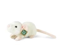 Rappa Ratón de peluche blanco de 22 cm, peluche, respetuoso con el medio ambiente