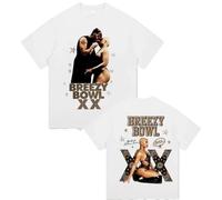 Rapper Chris Brown Breezy Bowl XX Tour 2025 Camiseta Estampada para Hombre Y Mujer Algodón Moda Manga Corta Hip-Hop Ropa Urbana Unisex Retro Camiseta-White||3X_l