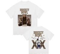 Rapper Chris Brown Breezy Bowl XX Tour 2025 Camiseta Estampada para Hombre Y Mujer Algodón Moda Manga Corta Hip-Hop Ropa Urbana Unisex Camiseta-White||3X_l
