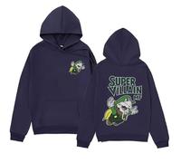 Rapper MF Doom De Gran Tamaño Sudaderas con Capucha Moda Dibujos Animados Jerseys Casual Suelto Sudaderas Unisex Manga Larga Tops Hombre Mujer-Black||XXS