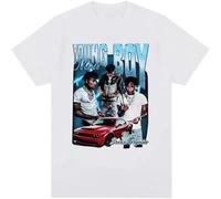 Rapper YoungBoy Never Hip Hop T Shirts Broke Again Aesthetics White 3XL