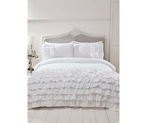 Rapport Flamenco edredón Conjunto, Solo, Color Blanco