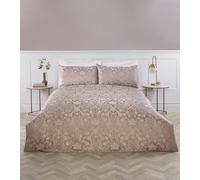 Rapport Home Elegant Floral Bedding - Juego de Funda de edredón y Fundas de Almohada para Cama de Matrimonio tamaño Super King, Color Rosa Damasco