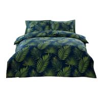 Rapport Home Palma - Juego de Funda nórdica para Cama Individual, Microfibra de 180 Hilos y 1 Funda de Almohada, Suave, de fácil Cuidado, Certificado Oeko-Tex, 135 x 200 cm, Color Verde Tropical