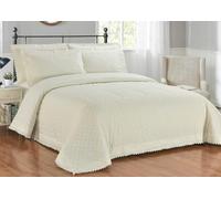 Rapport Home Richmond - Juego de Funda de edredón de Lujo con Fundas de Almohada Bordadas, tamaño King, Color Marfil