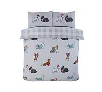 Rapport Home Winter Tails - Juego de Funda de edredón navideña, algodón, Multicolor, tamaño King
