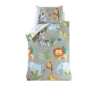 Rapport Juego de Edredón Reversible Infantil Multicolor Polycotton Animales