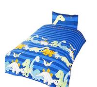 Rapport Juego de Funda de edredón de Dinosaurios, Color Azul