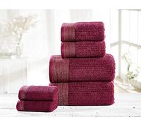 Rapport Mayfair-Juego de Toallas 100% algodón Peinado, 6 Piezas, Color Dorado (Damson Gold), 2 x Face cloth-30 x 30cm, 2 x Hand towel-50 x 85cm, 2 x Bath towel-70 x 120cm