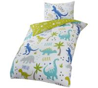 Rapport Roarsome Dinosaurio - Juego de Funda de edredón Reversible, Individual, Kidz