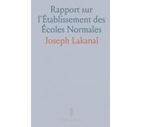 Rapport sur l'Établissement des Écoles Normales