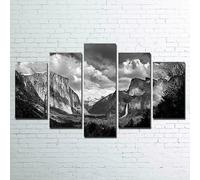 RAPSANI 5 piezas de lienzo de arte de pared,5 piezas lienzo Parque Nacional del Valle de Yosemite,Cuadros Decoracion Salon 5 Piezas Cuadro Moderno XXL,5 Piezas Cuadro sobre Lienzo 150x80cm