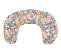 Rapssamen - Cojín cervical con cámaras de tela orgánica Flower Power, cojín cervical para cuello