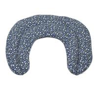 Rapssamen Cojín cervical con cámaras, tela orgánica, diseño de flores, color azul