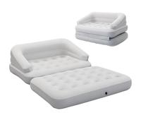 RAPTAVIS Sofás inflables sofá cama, colchón de aire flocado cama con reposabrazos, tamaño doble