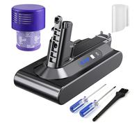 Rapthor Batería de repuesto V10 compatible con Dyson V10 Cyclone, Animal, Absolute, Motorhead y más - 25,2 V 75,6 Wh batería con accesorios esenciales