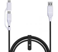 Raptor CC200 Cable USB 2.0 a USB-C/Micro USB 2.75m Blanco