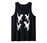 Raptor Dinosaur Run Diseño Realista Animal Prehistórico Camiseta sin Mangas