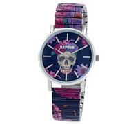 Raptor Reloj Analógico de Pulsera para Mujer Frida Kahlo Edition con Cordón, Multicolor Dark Blue