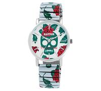 Raptor Reloj de pulsera para mujer Frida Kahlo Edition con cordón, Blanco, verde, rojo.