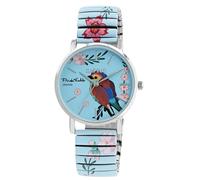 Raptor Reloj de pulsera para mujer Frida Kahlo Edition con cordón de alta calidad, acero inoxidable, regalo para mujer, novia o madre con caja de reloj, azul claro, Contemporáneo