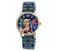 Raptor Reloj de pulsera para mujer Frida Kahlo Edition con cordón de alta calidad, acero inoxidable, regalo para mujer, novia o madre con caja de reloj, azul verde, Contemporáneo